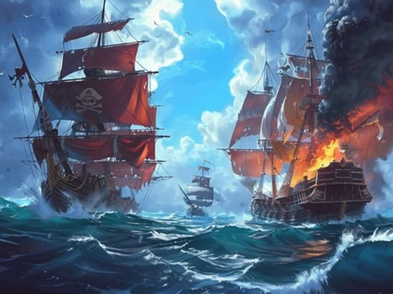 Žaidimas Piratų laivai: kurkite ir kovokite internete