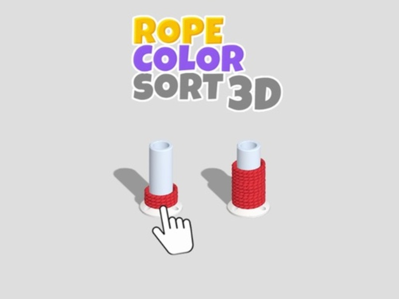 Žaidimas Virvės spalvos rūšiavimas 3D internete