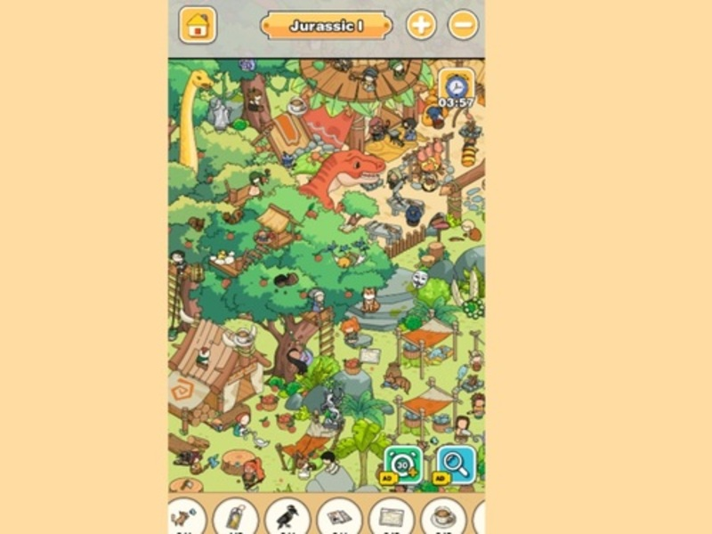 Žaidimas Raskite jį iš Jurassic parko internete