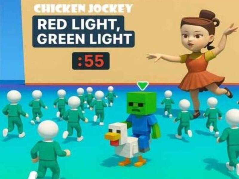Žaidimas Vištienos žokėjas: raudona šviesiai žalia šviesa internete