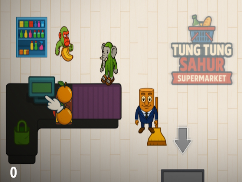 Žaidimas Tung Tung Sahur prekybos centras internete